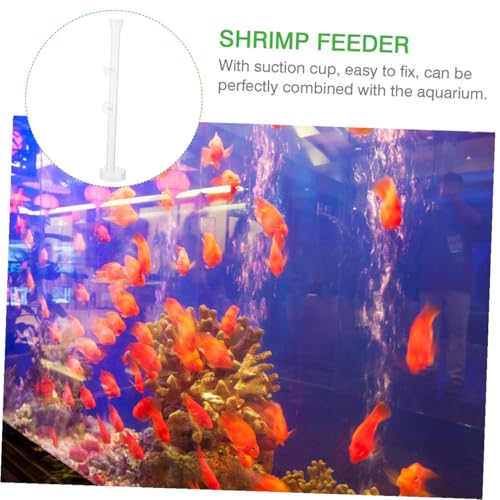 VICASKY Aquarium Fish Feeder Tube with Glass Feeding Dish 30cm Shrimp Feeder for Fish Tank Feeding for Aquatic Pets