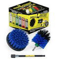 Boat Cleaning Tool Set - Boat Accessories - Aquatic Cleaning Supplies - Hull Cleaner Brush Heads - Barnacle Removing Brush Set - Fish Tank Restoration Brush - Boat Deck Cleaning Tools - Medium Stiff - color: Blue