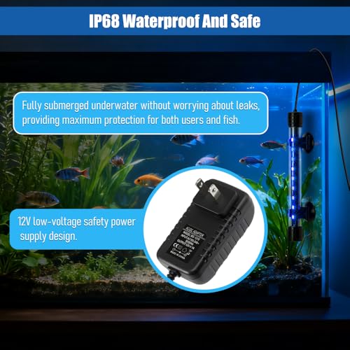 LED Aquarium Light with IP68 Waterproof and Memory Function Submersible Fish Tank Light with Remote and 16 Colors 11 Inches Brightness Adjustable Underwater Light Bar for Fish Tank Aquarium - size: 11 inch (With Remote Control)