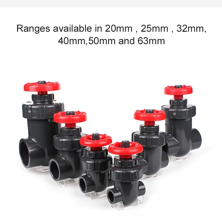 PVC Gate Valve 20/25/32/40/50/63mm UPVC/PVC Precision Flow Control Ball Valve Dark Gray - size: 40mm DN32 Dark Gray