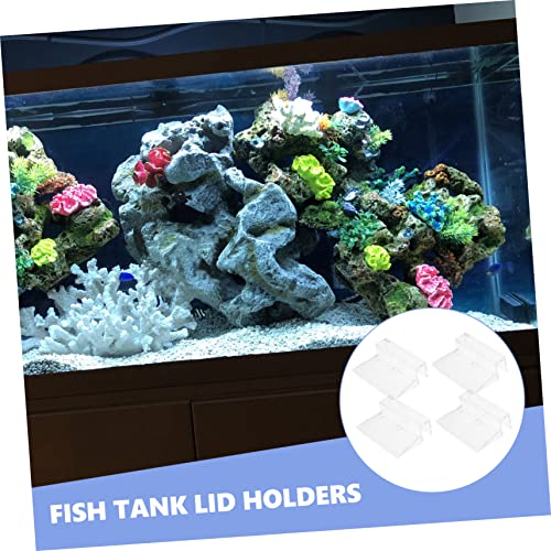 16pcs Aquarium Lid Holders Acrylic Fish Tank Cover Racks for Tanks Sturdy Support Brackets for Aquarium Use Easy Installation and Design