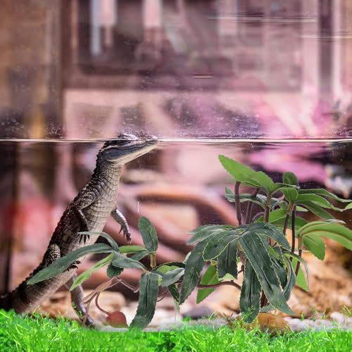 FOMIYES Simulated Plant Ornament Resin Reptile Case Decoration Green Artificial Aquarium Accessory for Terrarium Habitat Supplies