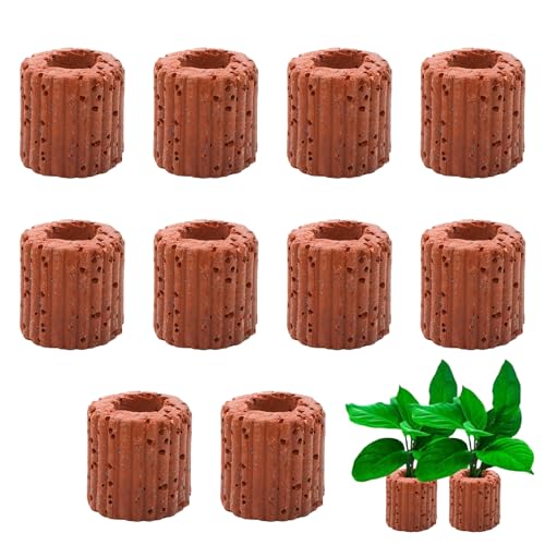 10 Pack 25mm Ceramic Aquarium Plant Weights - Pre-Wrapped Cotton Anchors for Substrate Planting