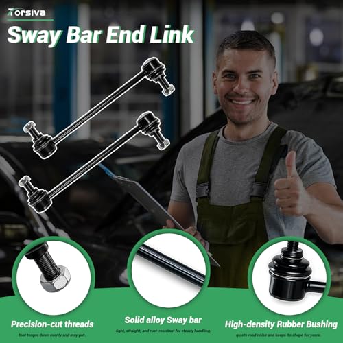 K80258 2PCS Front Sway Bar End Links for Chrysler 200 Sebring 2007-14/for Jeep Compass Patriot/for Mazda MPV Protege 5 01-03/for Dodge Avenger Caliber/for Mitsubishi Lancer Outlander RVR 07-15 - size: K80258 X2