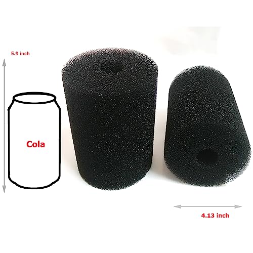 X-Large Foam Filter Sponges for Aquaclear 70/110 Overflow Filter Box Intake Round 5.91" x 4.13" Pre-Filter Pond, Aquarium, Freshwater - size: 1 PCS