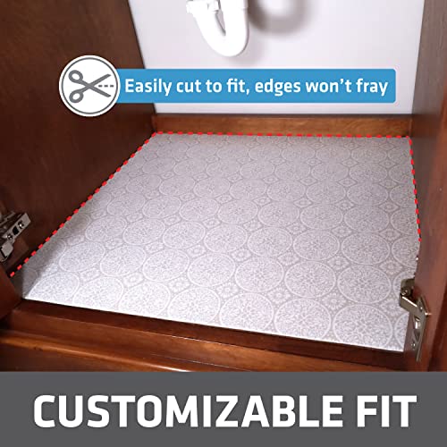 Drymate Premium XL Under Sink Mat, Waterproof Cabinet Protection Mats for Kitchen & Bathroom, Absorbent Shelf Liners, Slip-Resistant, Non-Adhesive, Machine Washable (USA Made)(24”x59”)(Tan) - color: Tan Global, size: 24"W x 59"L