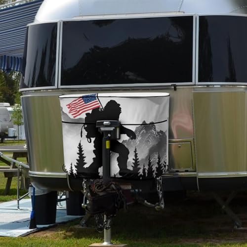 Ape Man American Flag RV Propane Tank Cover Weather Resistant Gas Cylinder Cover Dustproof Camper Propane Tank Cover Camper Accessories Washable - color: Ape Man American Flag, size: Small-Double 20LB