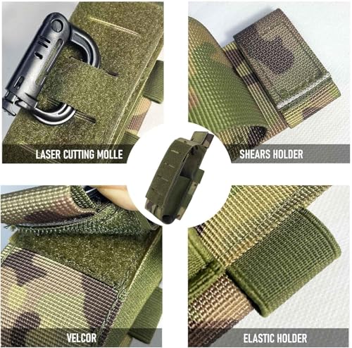 Upgrade 1000D Laser Cut Molle Tourniquet Holder, Heavy Duty Tactical Molle Tourniquet Pouch Holder - color: SET-SIMPLECP