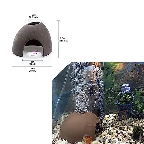 Aquarium Decorations Ceramic Cave Betta Fish Tank Aquatic Pets to Rest Fishes Hiding Shelter Breeding Tube