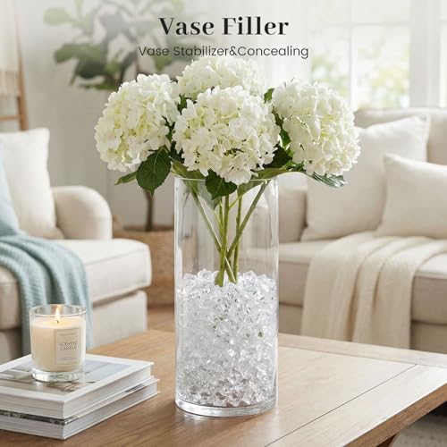 DomeStar 1000PCS Fake Ice, Acrylic Fake Diamonds Vase Filler Plastic Gems Clear Rocks for DIY craft Table Scatter Decor - color: 1000 Clear