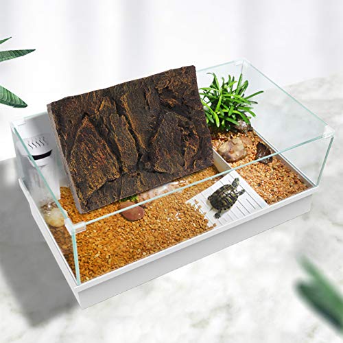 UKCOCO Reptile Tank Background- Reptile Rock Background for Terrarium, 3D Stereo Rock Terrarium Background Board, Amphibian Backdrop Decoration for Aquarium& Reptile Turtles Fish Tank