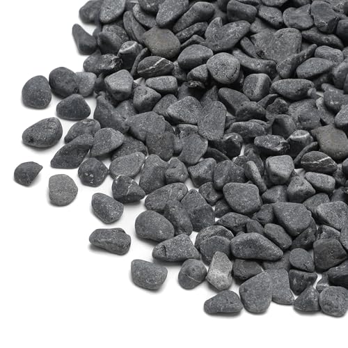 Mr. Fireglass Natural Decorative Gray Bean Pebbles 1/5" Crushed Gravel Stone for Decorating Garden, Succulent Plants and Walkway (10-lb Bag) - color: Gray, size: 10 Pounds