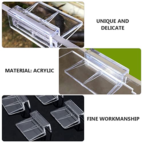 Mipcase 15pcs Support Bracket for Fish Tank Cover Practical Aquarium Rack to Prevent Fish Escape Fits Glass for Open Aquariums