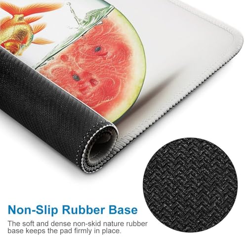 Mouse Pad Computer Mousepad Fish Tank and Watermelon Mouses Mat for Desk Washable Mouse Pad with Non-Slip Rubber Base Gaming Mousepad for Office Laptop