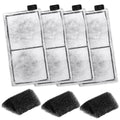 hygger HG009 Aquarium Filter Replacement Carbon Filter Cartridges 4 Pcs with Triangle Filter Sponge 3 Pcs (L) - size: L