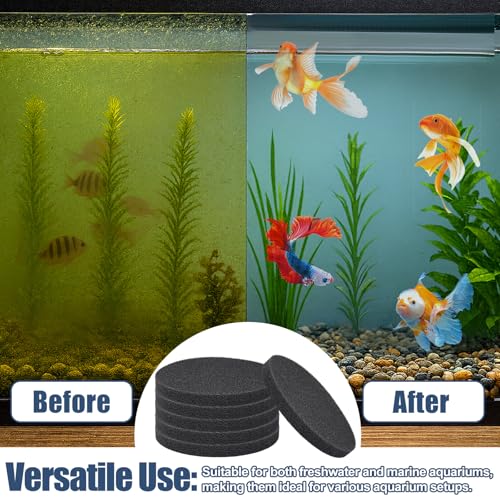 Fx4 Carbon Filter Pads Compatible with Fluval FX4 FX5 / FX6 Canister Filter,Replacement Carbon Impregnated Foam Pads Aquarium Filter Media Pack of 12 - color: BLACK 12PC