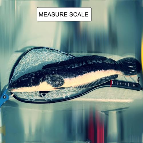 Aventik Fly Floating Fishing Net Carbon Fiber Landing Trout Net Light Weight Clear Rubber Ghost Net Catch & Release - color: Only Standard Black Net