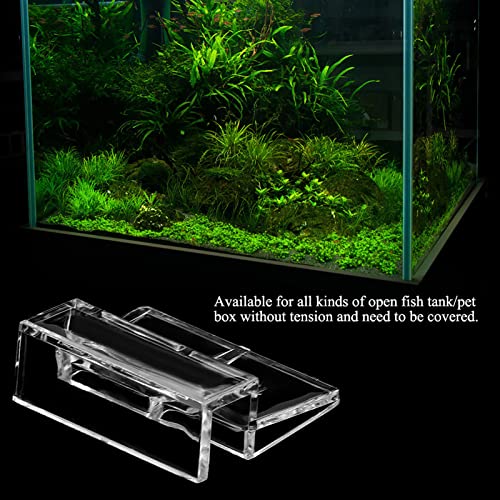 Pssopp 20Pcs Aquarium Glass Cover Clip Acrylic Universal Lid Clips for Rimless Aquariums Clear Color Acrylic Aquarium Glass Cover Holder(8mm)