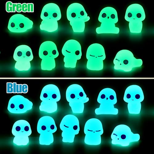 CCINEE 20Pcs Glow in Dark Tree Elves Fairy Luminous Ghost Micro Landscape Accessories Miniature Tree Elves Decoration for Garden Landscape Aquarium Dollhouse Potted Plants Decoration - style: Cute