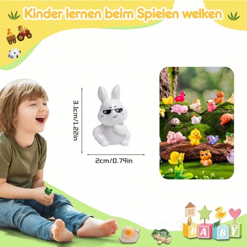 42pcs Mini Resin Animal 42 Styles Figures Bulk Tiny Resin Animals Little Miniature Small Animal for Micro Fairy Garden Landscape Accessories Dollhouse Hide Crafts Decor Aquarium - style: 42p-animals-2