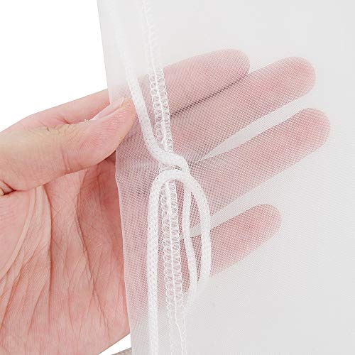 ALEGI Aquarium Filter Media Bag Extra Fine, Reusable 180 Micron Drawstring Mesh Bags for Activated Carbon (12"*8" (6 Pack)) - size: 12"*8" (6 pack)