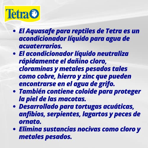 TetraFauna AquaSafe for Reptiles and Amphibians 3.38 Oz, Aqua-Terrarium Water Conditioner, Makes Tap Water Safe (Pack of 2) - size: 100ml (Pack of 2)