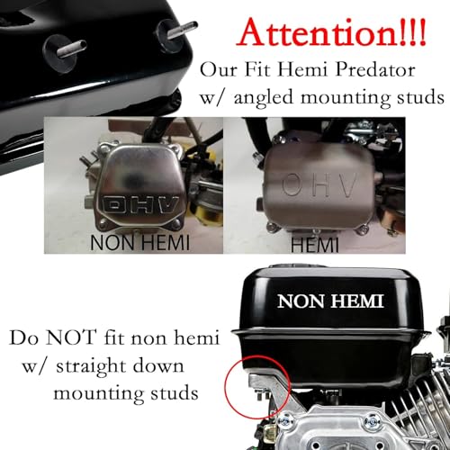 JMCHstore Gas Tank Fuel Pump Engine Top Plate Cover for Predator 212 Hemi Ghost Engine, Coleman CT200U BT200X 196cc Mini Bike Baja Massimo Warrior MB200 200cc Honda GX160 GX200 Motor (Hemi) - style: Hemi