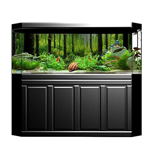Aqrium Background, 3D Effect Waterproof Fore Landsce Underwater Fish Tank Backdrop Poer Decoration PVC Adhesive Sticker(12246Cm)