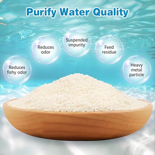 250 g/0.55 lb Aquarium Filter Media Filtration Resin with Mesh Bag Removes Driftwood for Freshwater and Saltwater Small Fish Tank