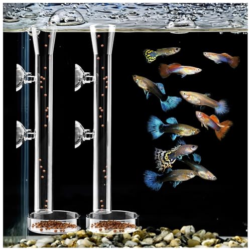 8 Pcs Shrimp Feeding Tube and Dish Fish Feeder Tube Tray for Plant Holder for Aquarium Fiberglass Fish Tank Feeding Tray (8inch)