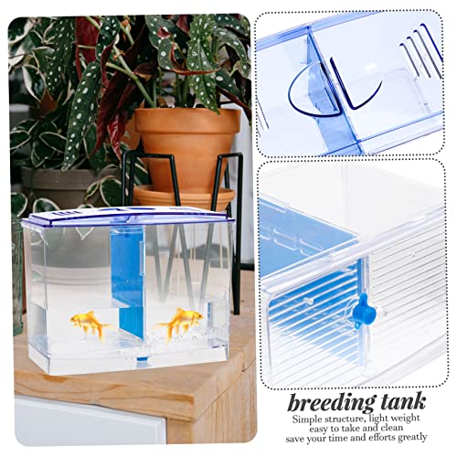 UKCOCO Fish Breeding Tank with Removable Divider Isolation Box for Fish Shrimp Easy to Clean Lightweight Aquarium Hatchery for Betta