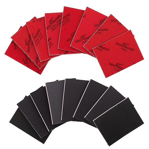 16pcs Sanding Sponge Pads (320-3000) 8 Assorted Grit 3.9 x 3.0 x 0.2 Wet Dry Ultra Fine Hand Sanding Sponges, Flexible Soft Foam Sand Block for Drywall, Model Hobby, Corner Contour, Metal Wood