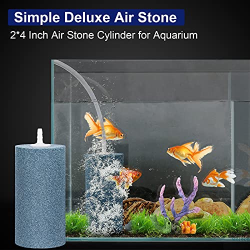 Simple Deluxe Large Air Stone Cylinder for Fish & Plant in Aquarium and Hydroponics Air Pump, 10 Pack - size: 10 Pack