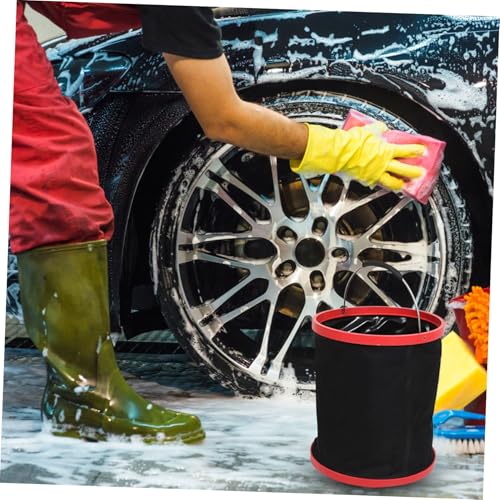 Unomor Foldable Car Wash Bucket Heavy-Duty Cleaning Container Handle for Outdoor Activities Fishing Camping and Vehicle Washing
