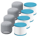 LINNIW Spa Hot Tub Filter Replacement: Compatible with All RELXTIME ALEKO Wejoy Co-z Spa Wave Spas CleverSpa Inflatable Hot Tubs Pool High-Efficiency Screw-in Filters(4 Filters + 4 Filter Covers)