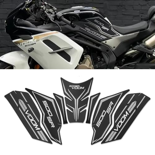 for 500SR VOOM 2024 500SR-VOOM Motorcycle Accessories Fuel Tank Protection Stickers Gas Tank Pad Anti Slip Decoration Decals Kits (Gray) - color: 500sr Voom Gray