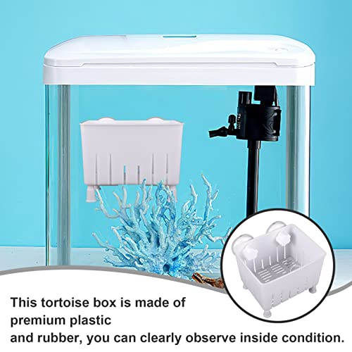 Ipetboom 1set Fish Breeder Box Tortoise Isolation Container Fish Hatching Box Feeding Trough Multi-Functional Aquarium Breeding - color: White