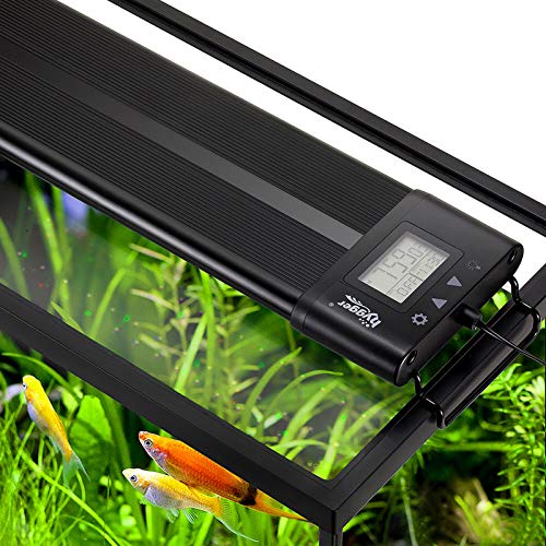 hygger Auto On Off LED Aquarium Light Dimmable 7 Colors Full Spectrum Fish Tank Light Fixture for Freshwater Planted Tank Build in Timer for 36-42 Inch Long Aquariums - size: 36"-42"