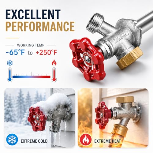 10 inch Anti-Siphon Frost Free Sillcock, No Lead Brass Frost Proof Outdoor Faucet Bib with Backflow Preventer, 1/2" Push-to-Fit Connector X 3/4 Inch Hose Bibb Frost Free Spigot - style: 10 inch Anti-Siphon Frost Free Sillcock
