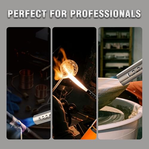 Propane Torch Head Kit with 1x MAPP Gas Tank,4-Flame Blow Torch Head Trigger Start Propane Torch with Igniter MAP Gas Torch Grill Gun on 1-lb Propane Tank Holder for Soldering Brazing Cooking - style: Torch+1xMAPP Gas