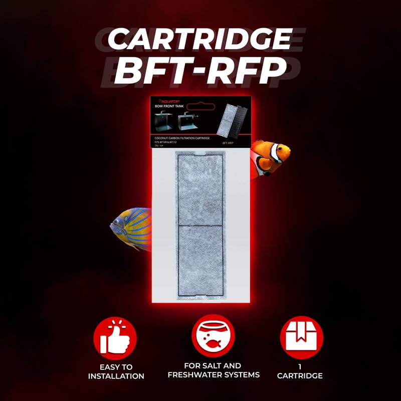 Aquatop Premium Carbon Replacement Filtration Pad for BFT-08 & BFT-13 Tanks – Improves Water Clarity and Filtration Efficiency, BFT-RFP
