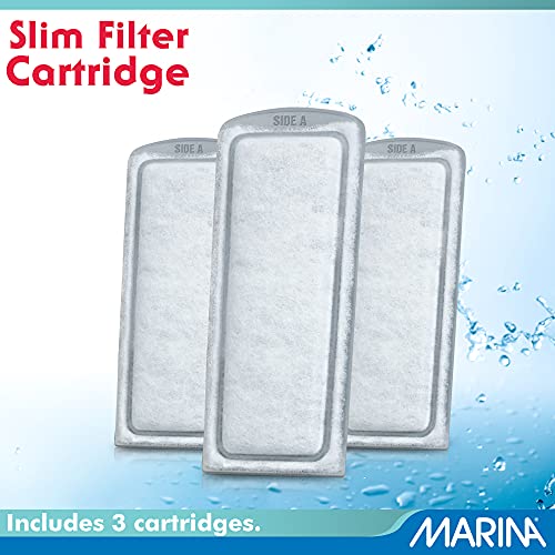 Marina Bio Clear Ceramic Replacement Cartridge for Slim Filters, 3 Pack – Optimal Filtration for a Healthy Aquarium,White