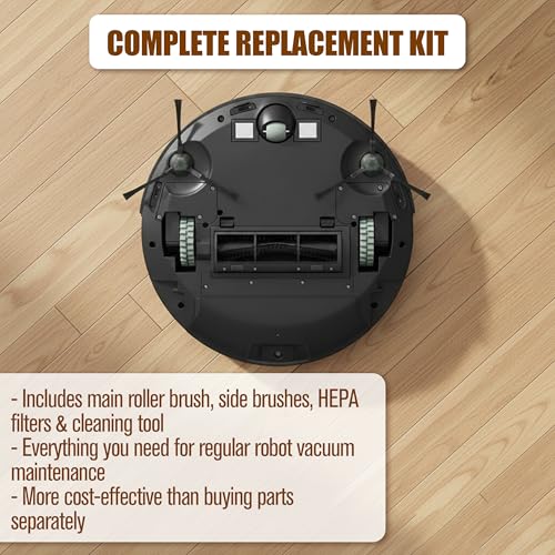 Replacement Parts Compatible with Lefant M2, M2 Plus, M2S Pro – Robot Vacuum Accessories with Main Roller, Side Brushes, HEPA Filter, Complete Maintenance Kit