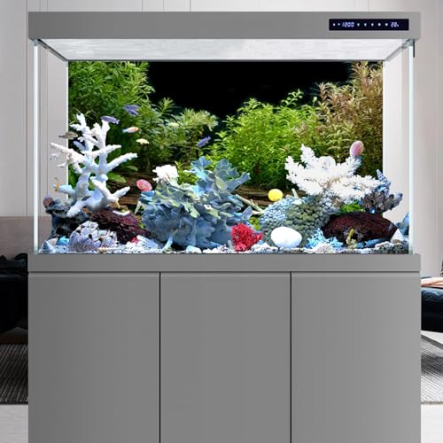AWERT Aquarium Background River Bed & Lake Aquatic Plant Fish Tank Background Vinyl 48x18 inches - size: 48x18in/120x45cm