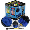 Boat Cleaning Supplies - Hull Cleaning Brush Set - Marine Equipment Cleaning Brush - Fishing Boat Scrubbing - Pond Scum Remover - Barnacle Removing Tool - Aquatic Cleaning Brushes - Tank Cleaning Set - color: Blue