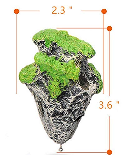 Hewnda Aquarium Decor - Floating Moss Rock Resin Stone - Fish Tank Decor, Small Aquarium Magic Hallelujah Floating Garden