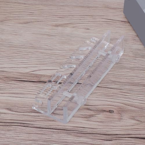 VANZACK Acrylic Aquatic Plant Tool Storage Rack for Aquarium Maintenance Compact Design with High Transparency Holds Scissors Tweezers Scrapers and Spatulas