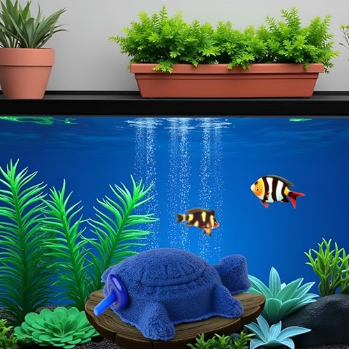 Blue Turtle Aquarium Bubble Air Stone Diffuser Fish Tank Aerator Oxygen Pump Ornament Decor Aquarium Air Pump Accessories