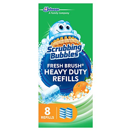 Scrubbing Bubbles Toilet Bowl Wand Cleaner Refills, Fresh Brush Heavy Duty Cleaner Toilet Refill Pads, Removes Limescale & Odors, Citrus Scent, 8 Count (Pack of 8) - size: 8 Count (Pack of 8)
