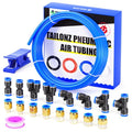 TAILONZ PNEUMATIC Blue 8mm or 5/16 OD 5mm ID Polyurethane PU Air Hose Pipe Tube Kit 10 Meter 32.8ft - color: Blue, size: 8mm OD/32.8ft/10m